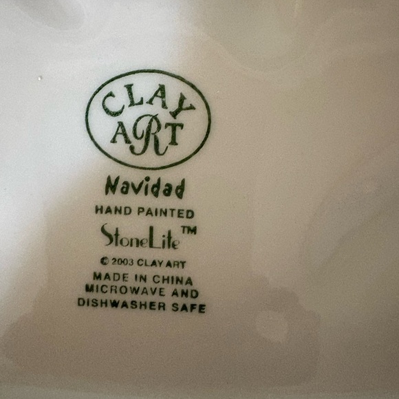 Vintage Christmas Tree Chip and Dip Platter Clay Art Navidad 2003 - Picture 5 of 5